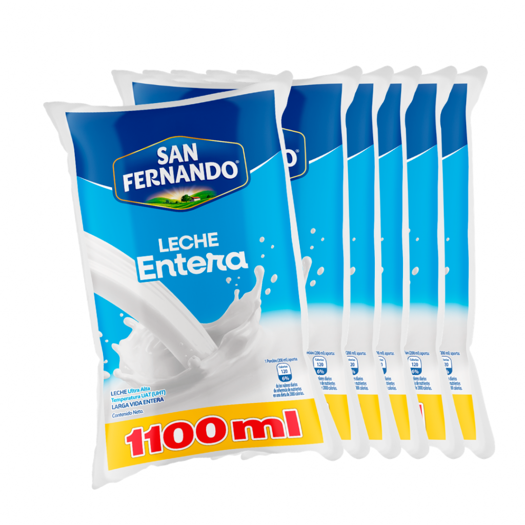 Leche San Fernando Entera 1100 ml 6 Und Alival Express