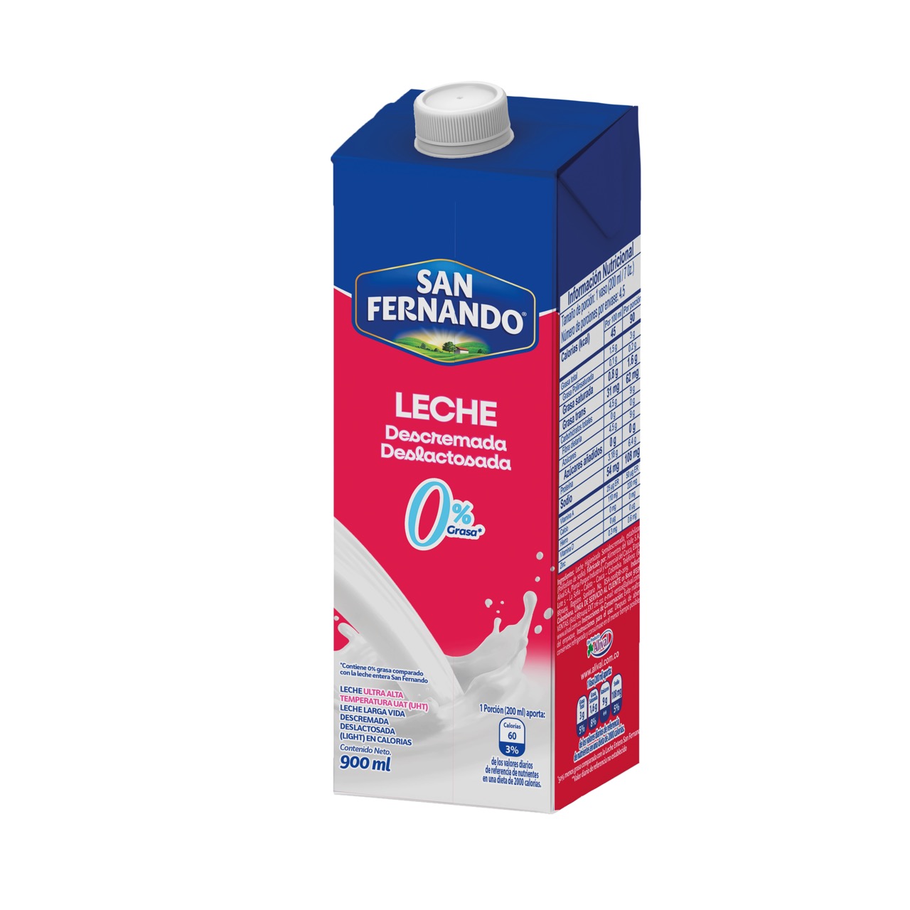 Leche 0 San Fernando Tetra Pak 900 ml Alival Express