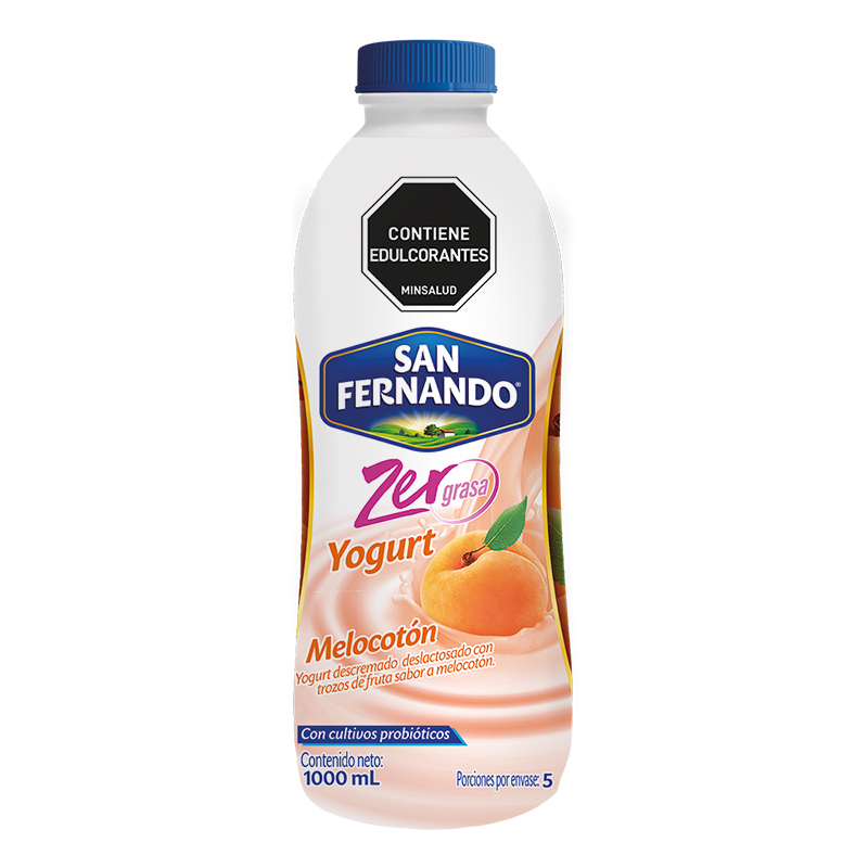 Yogurt Zero Melocotón San Fernando botella 1000 gr