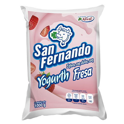 Yogurt San Fernando Tradicional Fresa X 1000gr | Alival Express